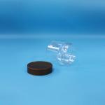 Transparent Candy Cookie PET Round Plastic Jars Screw Flat Lids Food Grade