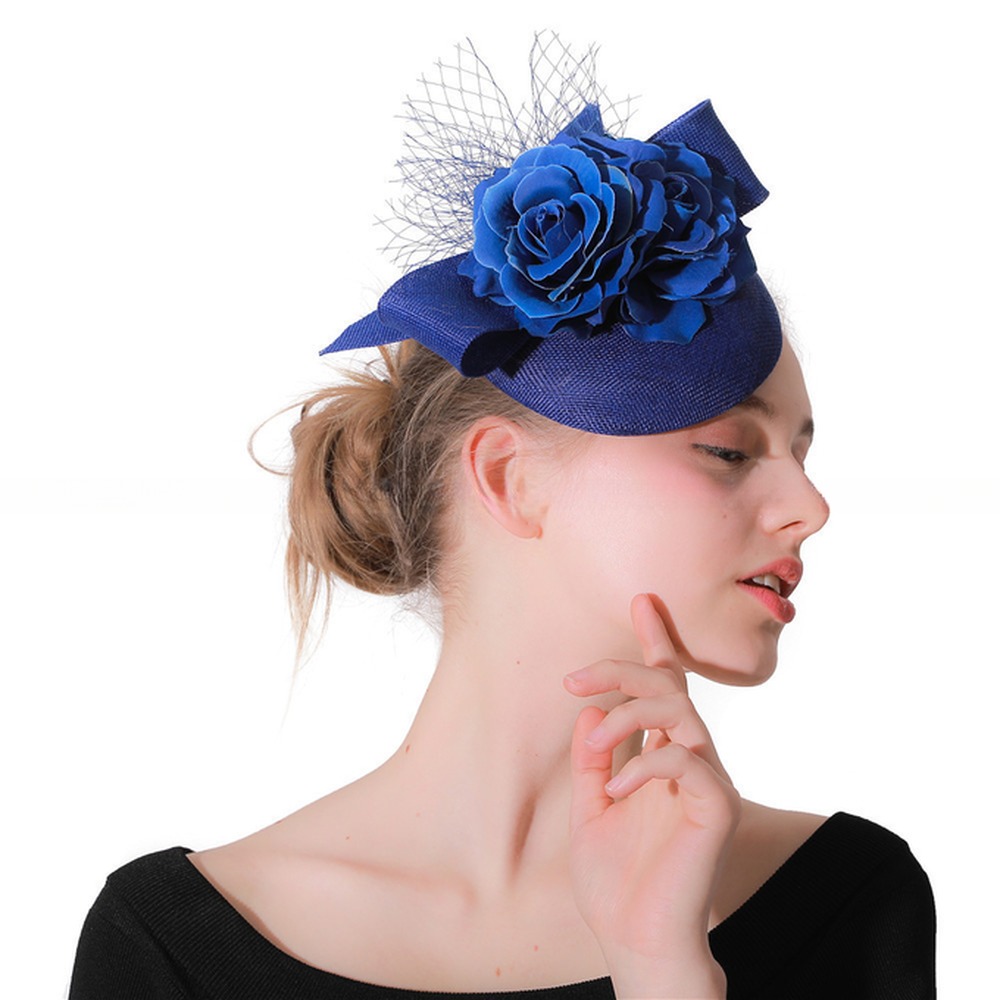 Party Decoration Sinamay Feather Fascinator with Wire Accessory 20*30 cm