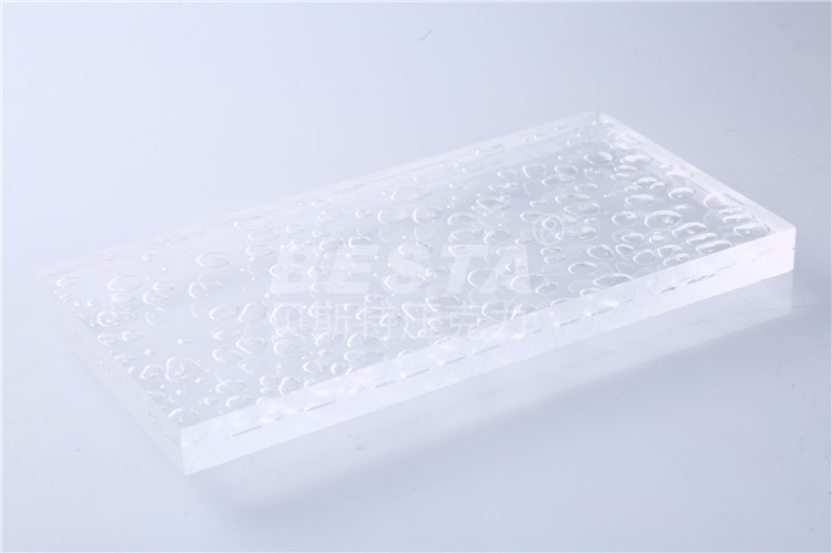 Clear PMMA Bubble Acrylic Sheet 30mm-50mm Scratch Resistant