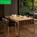Waterproof Cushioned Teakwood Dining Chair Set for Modern Hotel Outdoor