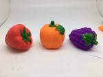 Vinyl Vegetables Rubber Bath Toys Squeezing Sound Muti Colors / PMS Available