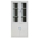 Swing Door Steel Filing Cabinet Knock Down Metal Stationery Cupboard Flat Packed