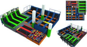 Quality 280M2 Free Design Shopping Mall Relaxing Center Indoor Children Trampoline Park wholesale