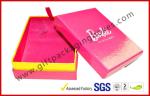 Fancy Jewellery Packaging Boxes For Valentine Gift, Pink Rigid Paper Gift