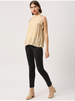 Tie Neck Balloon Sleeve Elegant Ladies Blouse