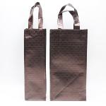 Wholesale custom new brown fashion pp non woven shopping bag aluminum foil tote