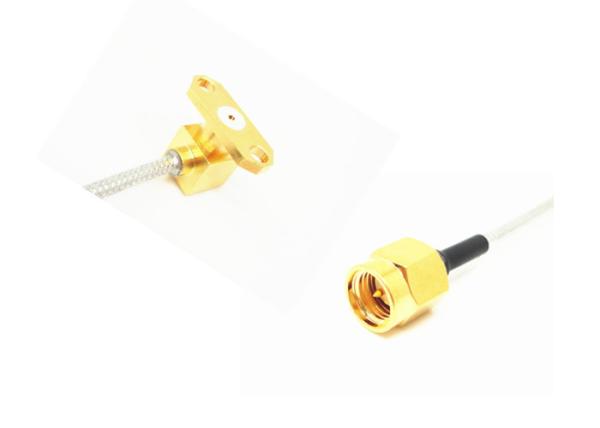 50ohm SMA Male RF Cable Assemblies Au Plated Custom RF Cable Assembly
