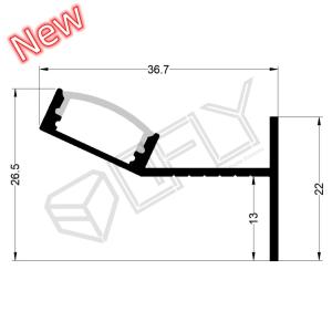 Quality Edge Banding Aluminium LED Profile Channel 36*22mm Customized Length wholesale