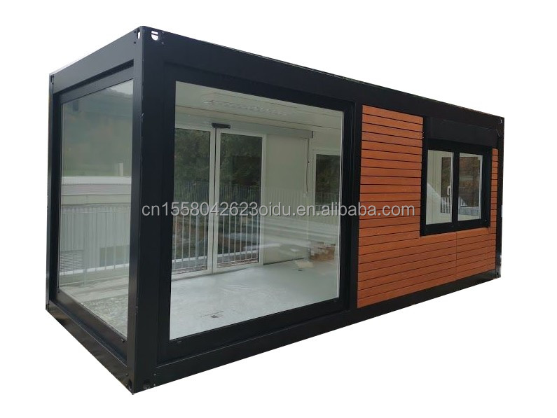 20ft Modern Design Prefabricated Wooden House Steel Material Tiny Container House for Hotel/Couple Vocation Outdoor Stay