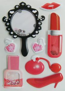 Quality Red Layered Vintage Toy Stickers Paper Shaker Stickers For Laptops Make Up Style wholesale