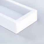 Flip Top PVC Window White Rigid Cardboard Necktie Packaging Box Magnetic Closure