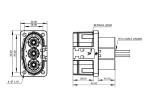 3500VAC Waterproof Battery Connectors , PTC 3 Pin Power Connector