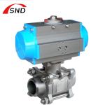 WCB Pneumatic Ball Valve Flange Connection Air Oil Water Media
