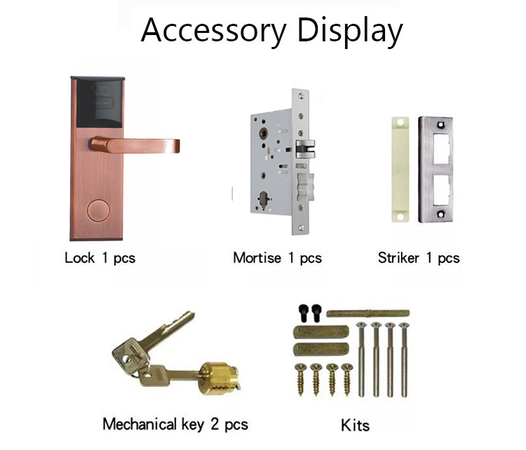 Swipe Card Hotel Electronic Door Lock Smart with Free Management System