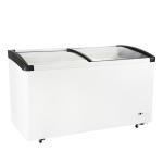358L Glass Door Deep Chest Ice Cream Display Freezer