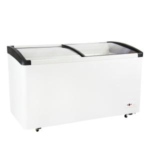 Quality 358L Glass Door Deep Chest Ice Cream Display Freezer wholesale