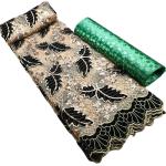 Nigerian Dress for Lady Dress Supoo Popular Tulle Lace with Velvet Lace African