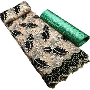 Quality Nigerian Dress for Lady Dress Supoo Popular Tulle Lace with Velvet Lace African Lace Fabric Unique Polyester Mesh Fabric wholesale