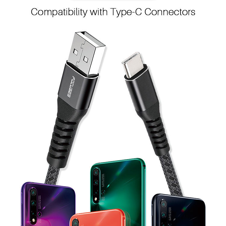 100W 6.6Ft Type C To USB 3.0 Data Cable Aluminium Alloy