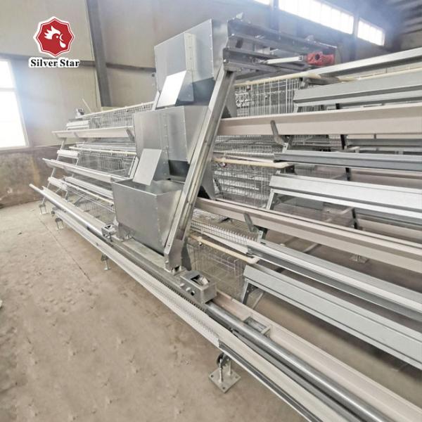 Steel Layer Chicken Cage 4 Birds Per Cell Hot Dipped Galvanized Battery Cage