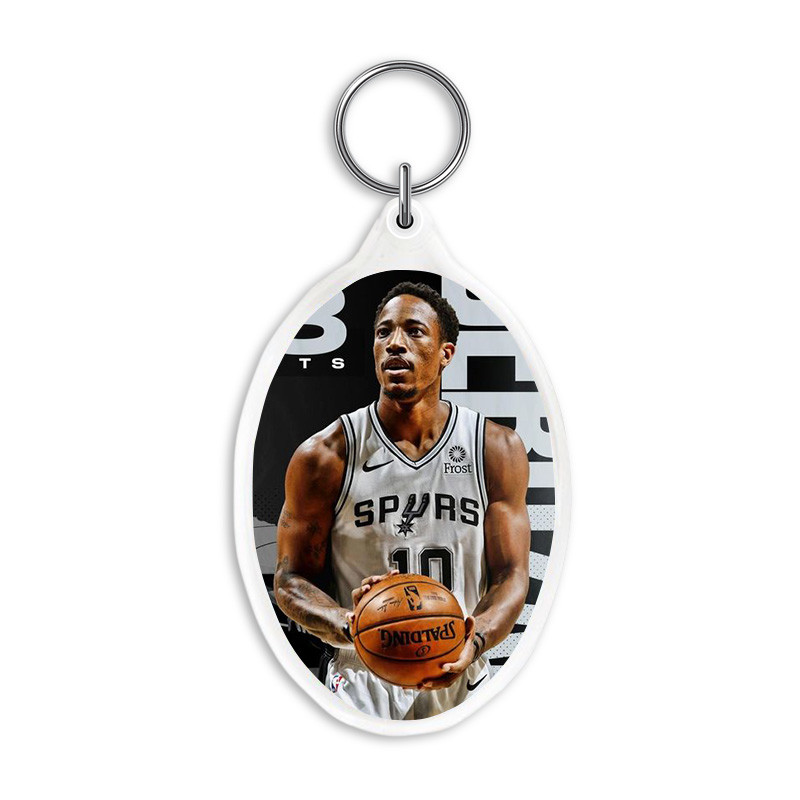 Zinc Alloy 3D Acrylic Keychains / Key Rings With OEM Paper Card Bag