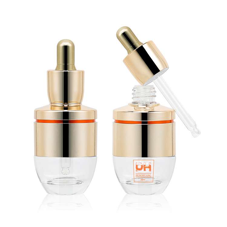 Oval Moisturize Glass Serum Bottle Cosmetic Essential Oil Dropper Bottle 30ml 1oz