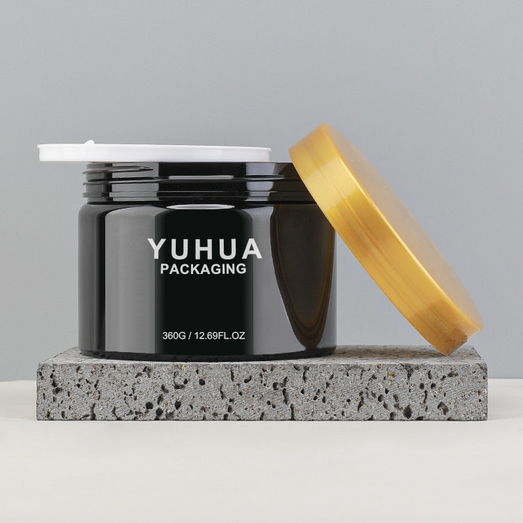 360g 480g Luxury Cosmetic Containers Recycled Facial Mask Packaging Jar With Flat Top Cap