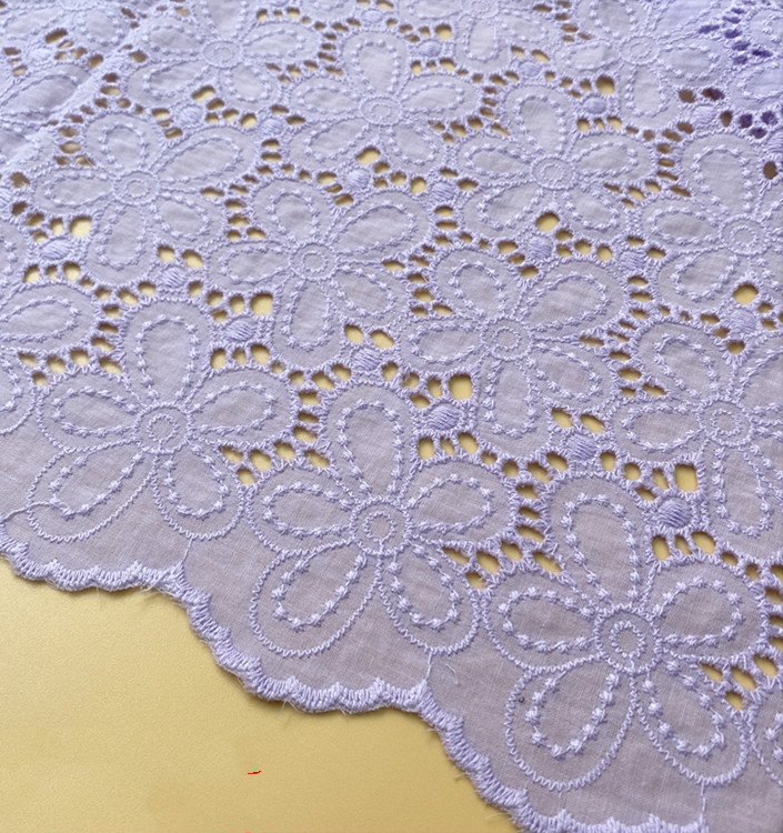 Low MOQ Coloful Handmade DIY Clothes Accessories Embroidered Cotton Lace Fabric