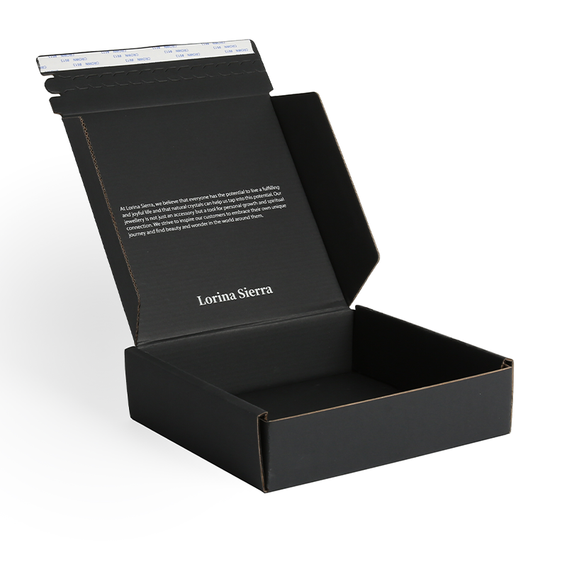 Luxury Cardboard Boxes Black Corrugated Shipping Boxes Packing For Small Business