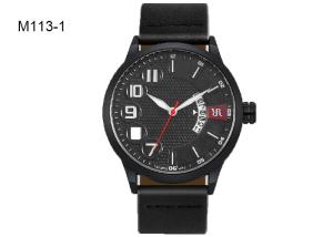 Quality Water Resistant Men's Quartz Watch Sport PU Leather Fashion Reloj M113 wholesale
