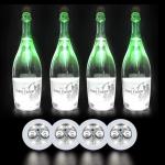 Bar Products Round LED Cup Stickers Dia 6cm PP Logo Customized