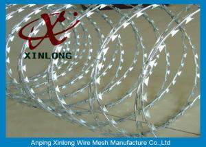 Quality Concertina Galvanized Razor Barbed Wire For Highway / Farm / Garden wholesale