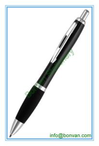 Quality black plastic ball pen,black color contour plastic ball pen wholesale