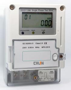 Quality IC Card Electricity Prepaid Meter Class 1S Accuracy Single Phase Power Meter wholesale