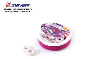 Quality Colorful Sour Fruit Candy Hole Shape Sugar Free Low Carb Candy wholesale