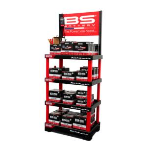 Quality 4 Tier Car Battery Display Rack Metal Lithium Battery Rack Display For Retail Store wholesale