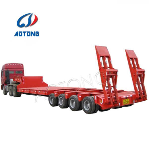 Semi-Trailer 150ton Heavy Duty 4 Line 8 Axle Low Bed Trailer with 32 Tyres and