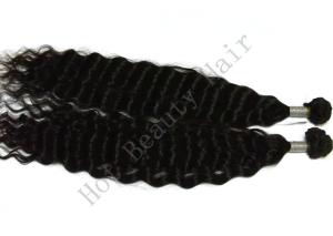 Quality Black Brazilian Remy Deep Wave Human Hair Extensions 5A 12''- 32'' wholesale