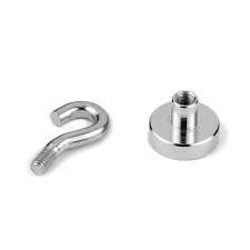 Quality Black rubber coated pot magnet with hook, POTN03-40A wholesale
