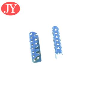 Quality jiayang aglet painting color blue color mesh brass tips aglets brass tip wholesale