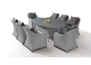 Quality UV Resistant 8 Seater Stackable Outdoor Table Chairs For Hotel wholesale