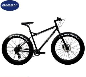 Quality 8 Speed 26 Inch Fat Tire Bike Steel Chromoly Black wholesale