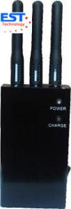 Quality 2.4W WIFI GPS 3G Portable Cell Phone Signal Jammer / Blocker EST-808HE wholesale