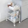Buy cheap Rustproof 3 Tier Stainless Steel Cart , 10kg Bearing Steel Basket Trolley from wholesalers