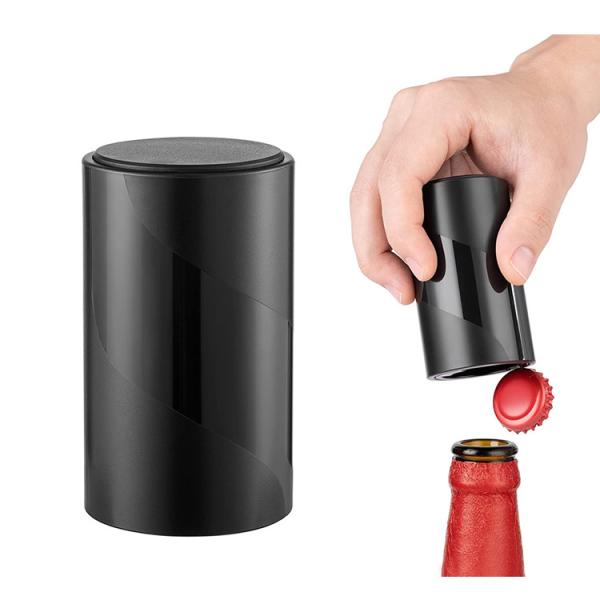 Cheap Automatic Beer Bottle Opener Push Down Pop Off Magnet Bottle Top Openers for sale