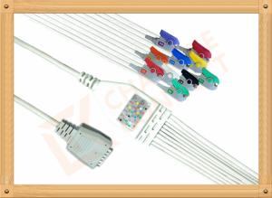 Quality Nihon Kohden One Piece Ecg Monitor Cable Without Screws Clip AHA wholesale