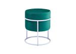 Living Room 0.072CBM 4.5kg Velvet Foot Stool With Metal Legs