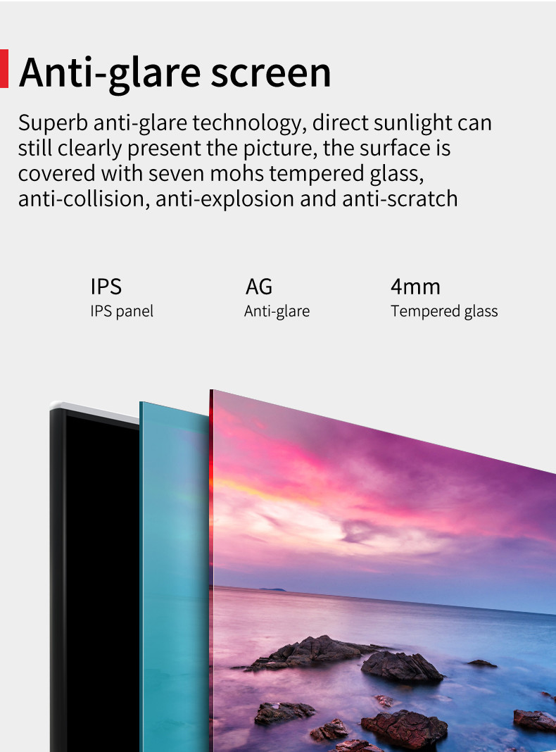 Wall Mounted Touch Screen Whiteboard 65'' 4K Digital Display Precise Writting
