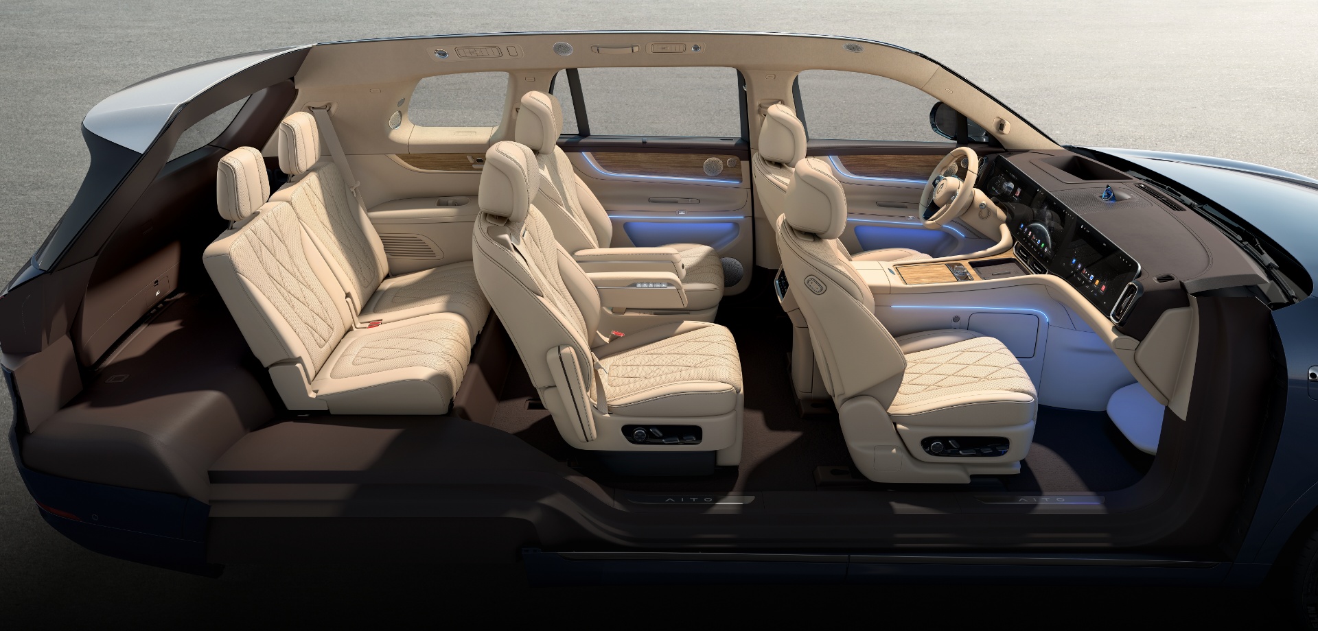 Large Space Extended Range SUV Car AITO M9 5 Doors 6 Seats With Lithium Battery
