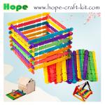 Serrated / jagged natural color, multi-colored wooden craft sticks with teeth